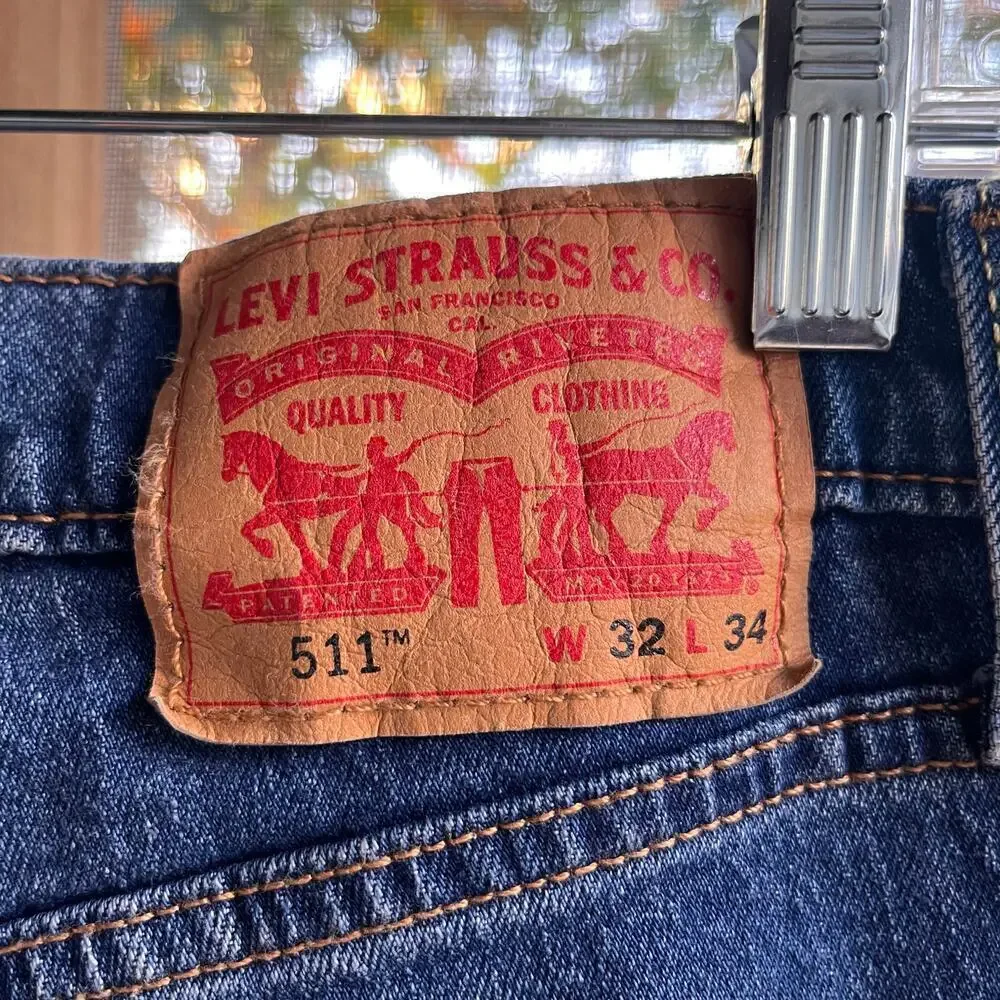 Levi's Men's 511 Jeans Medium Wash Slim Cut Size 32/34